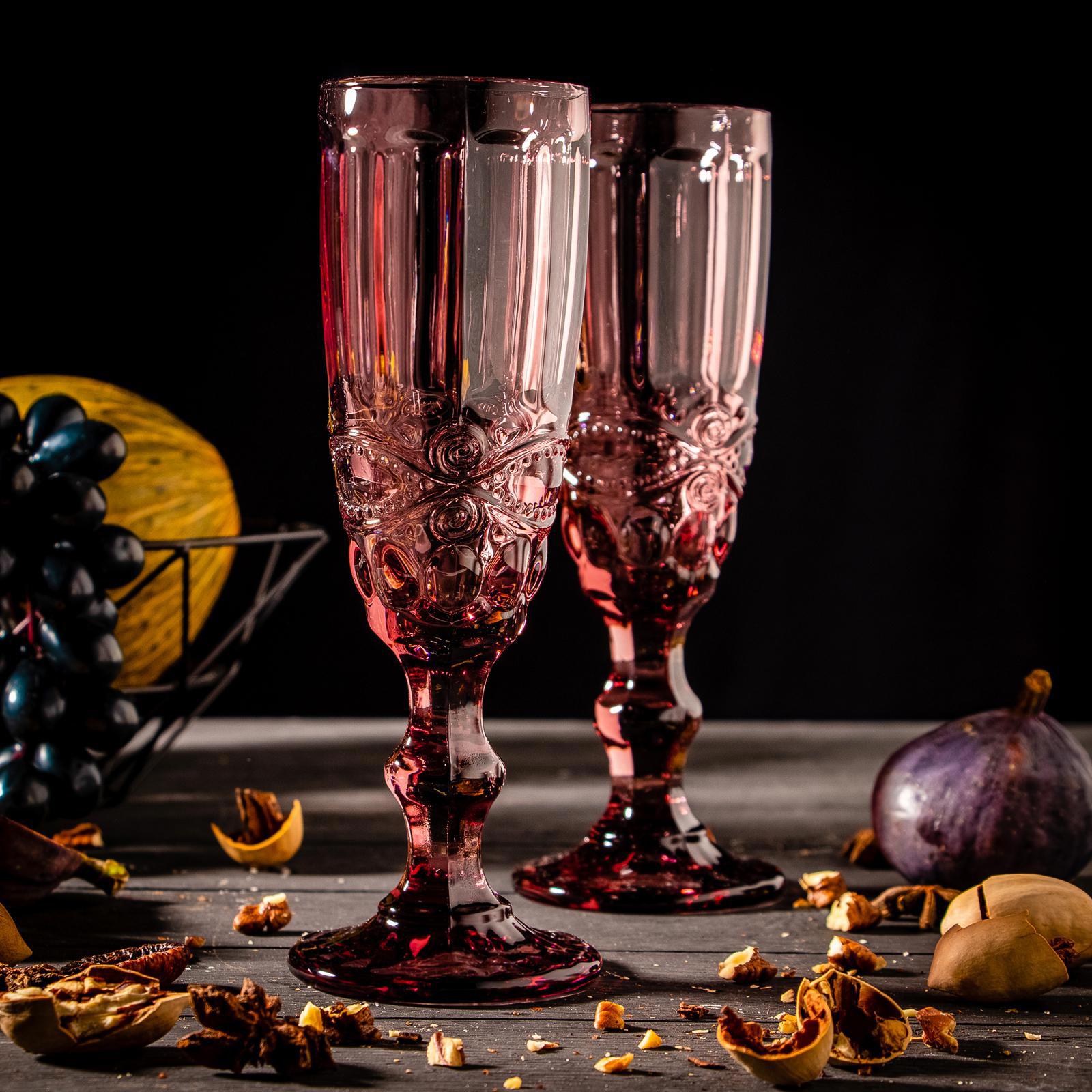 90270162 Набор бокалов для шампанского «Ла-Манш» 160 мл 7×20 см 2 шт цвет розовый STLM-0159627 MAGISTRO