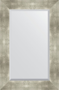 BY 1140 Зеркало с фацетом в багетной раме - алюминий 90 mm EVOFORM Exclusive