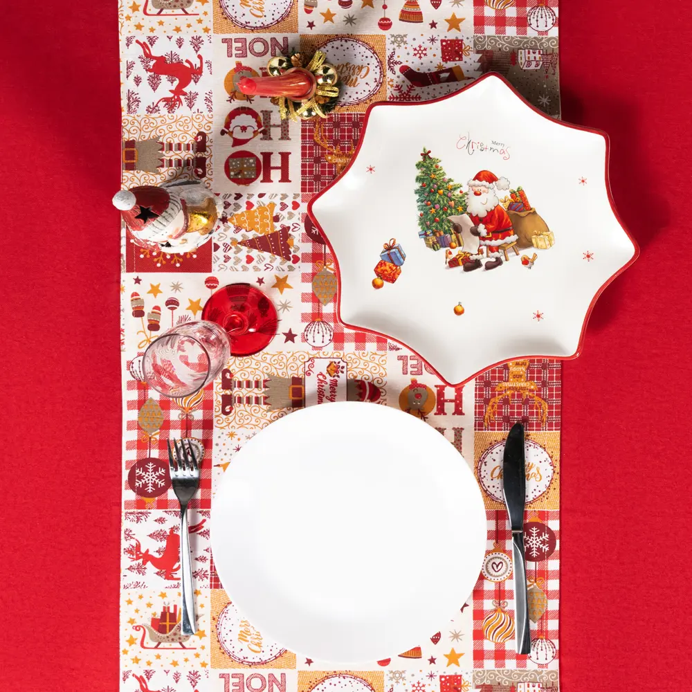 Дорожка на стол "Эльфы", 40x140 см, цвет красный Altali STLM-2076344 - Вид №8