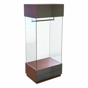 Шкаф для одежды с ящиками стеклянный "Гоззи-1" GRAUM  304005 Коричневый;прозрачный