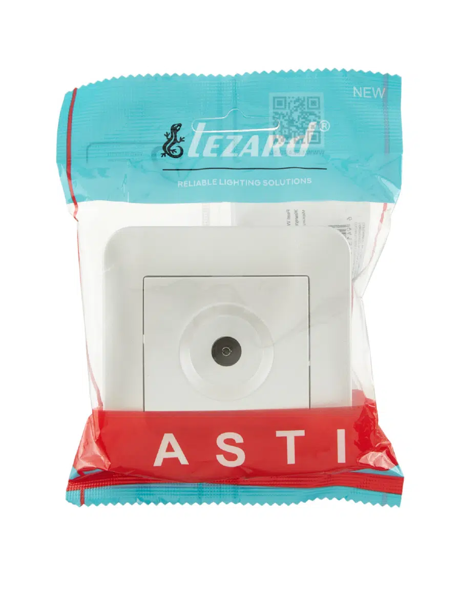 ASTI Розетка ТВ проходная жемчужно-белый перламутр LEZARD 7081-3030-129