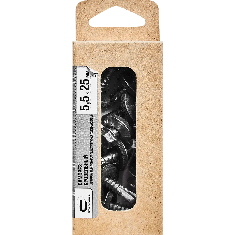 Саморезы кровельные Standers с буром для металлической обрешетки 5.5x25 мм 89212984 STLM-1011971 - Вид №3