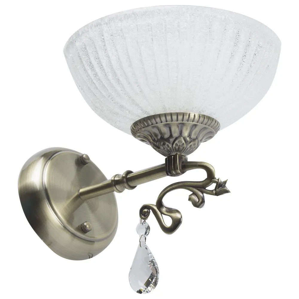 Бра Опера 1xE27x60 Вт, металл/стекло, цвет бронза/белый Eurosvet STLM-2013869