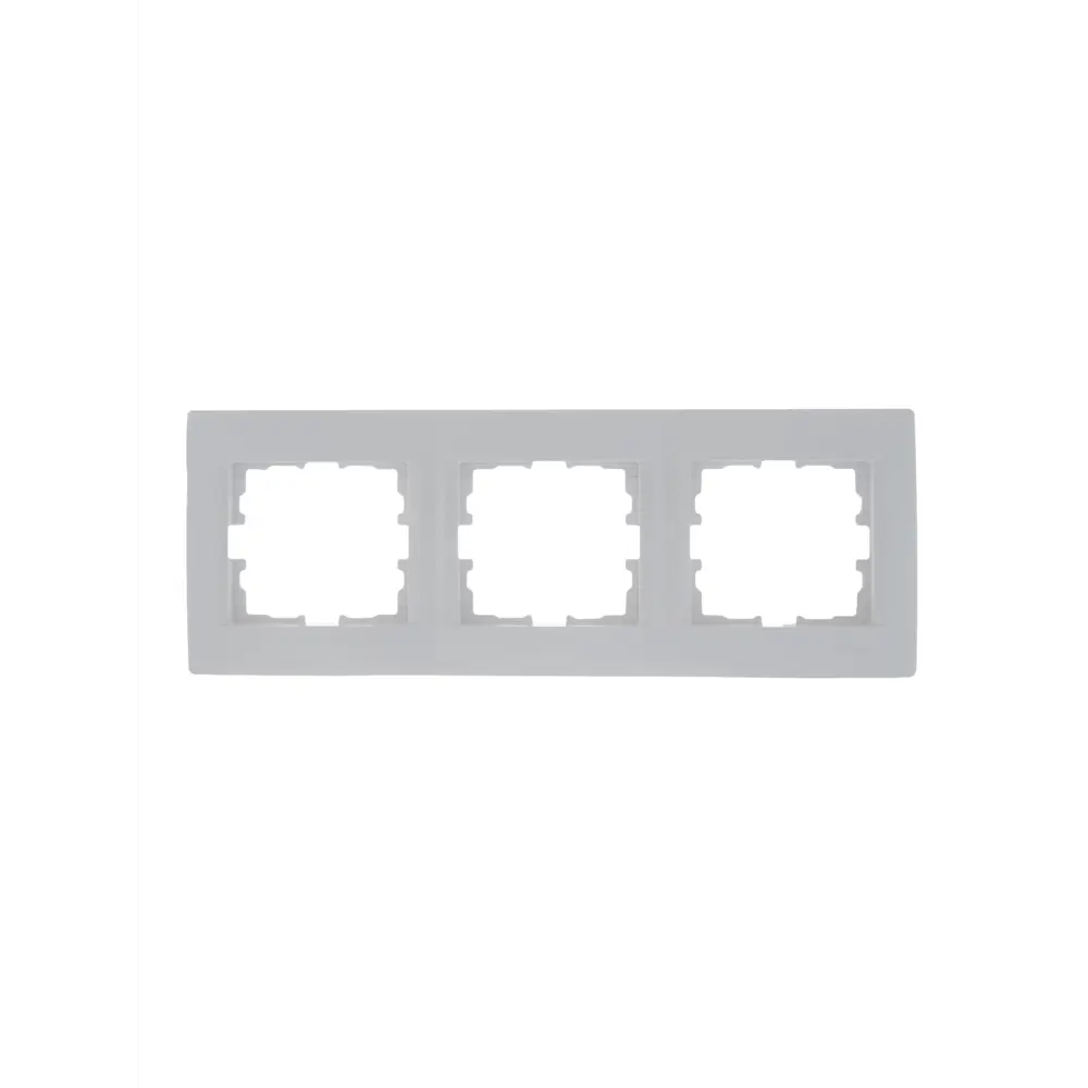 Рамка для розеток и выключателей Lezard Karina 3 поста горизонтальная цвет белый STLM-2172269