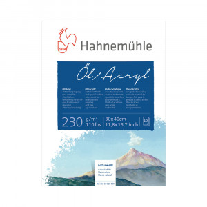 10628835 Альбом-склейка для акрила и масла "Oil/Acrylic" 230 г/м2 30 х 40 см склейка 10 л. Hahnemuhle