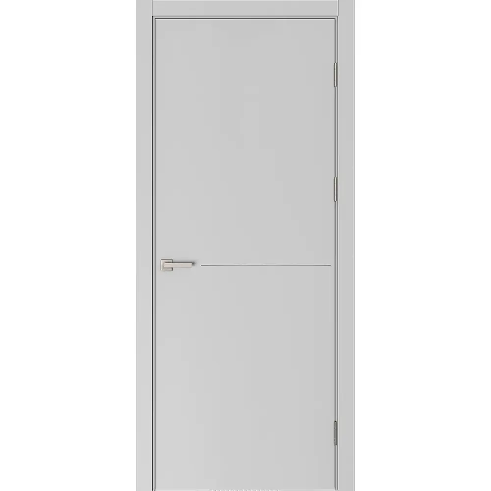 Дверь межкомнатная глухая Николь 80x210 см эмаль цвет серый с замком и без петель 89464737 STLM-2026893 BELWOODDOORS 