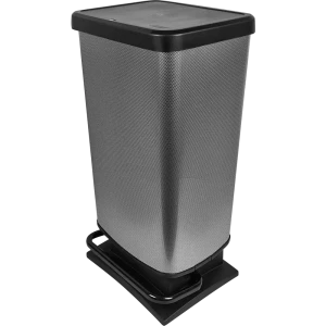 Бак для мусора Delinia с педалью 40 л полипропилен цвет серый