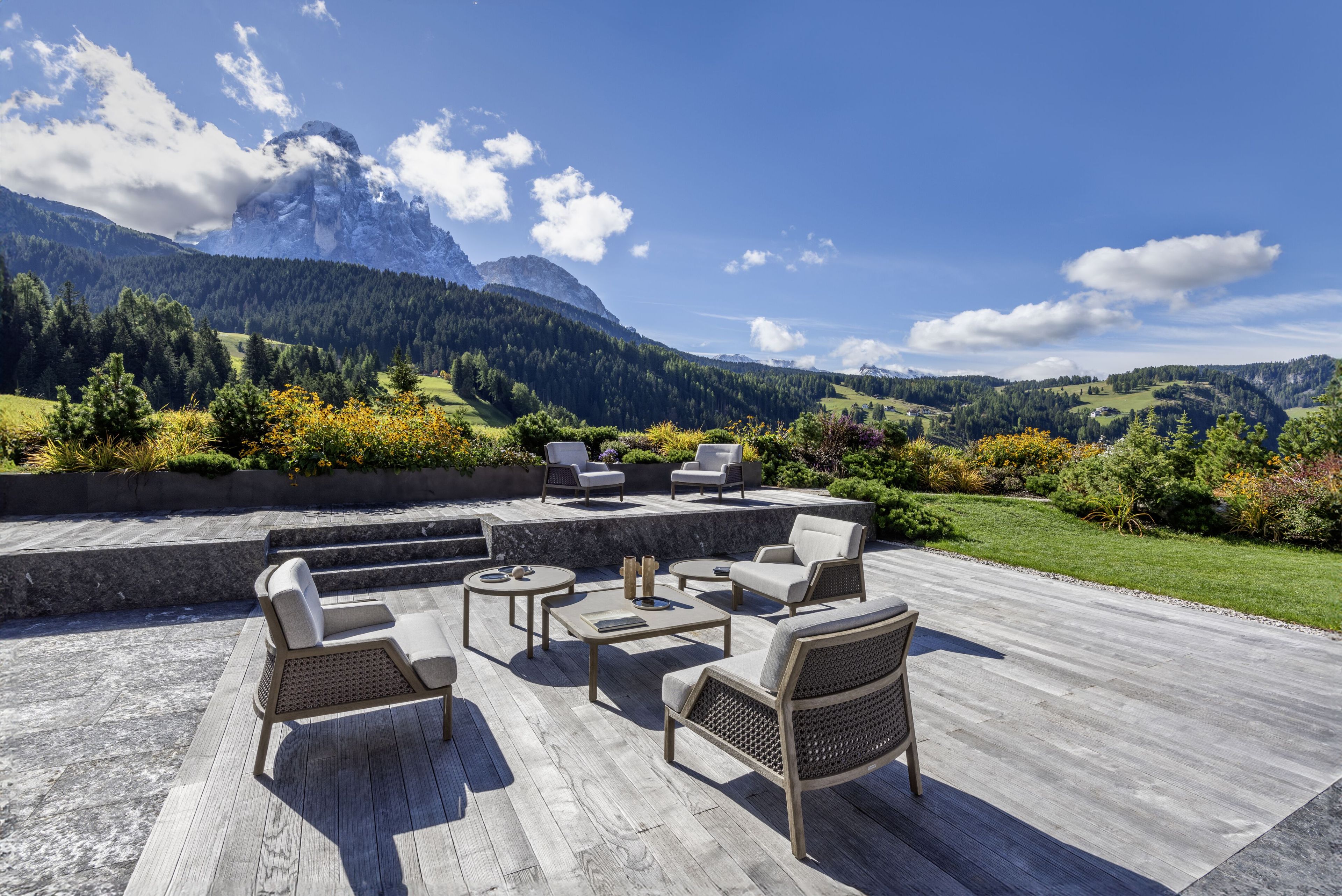 Мягкий стул из тикового дерева с подлокотниками Ethimo Grand Life ARCH-00001343 - Вид №3