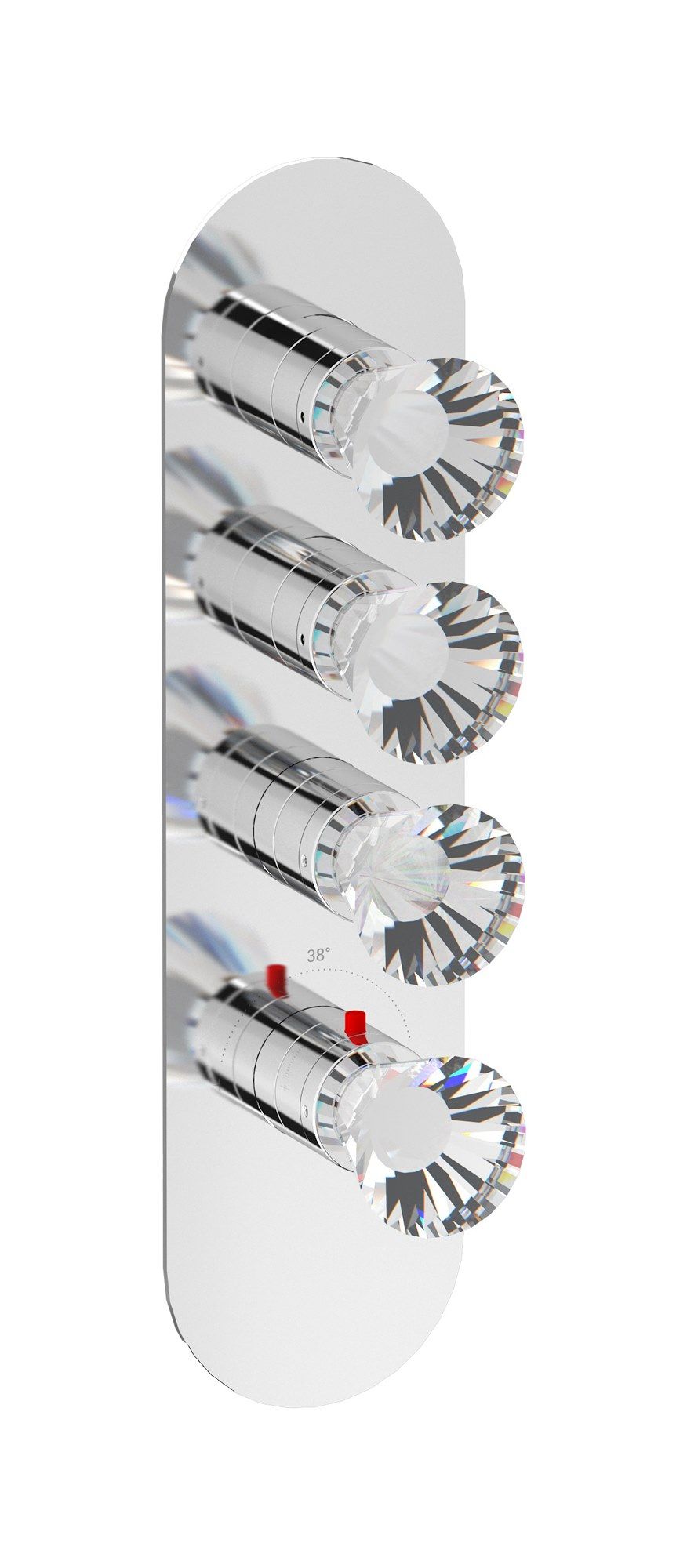 Встраиваемый термостатический смеситель для душа с 4 отверстиями IB AQUA - 3 WAYS EUA312 ARCH-00099391 - Вид №10