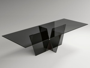 Прямоугольный стеклянный стол