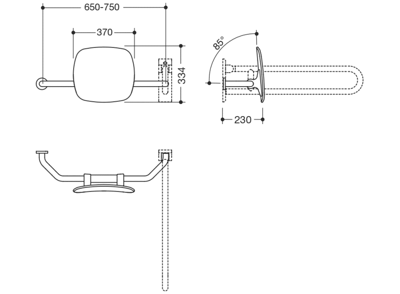 805.51.927L поддержка спины HEWI Stützen  - Вид №1