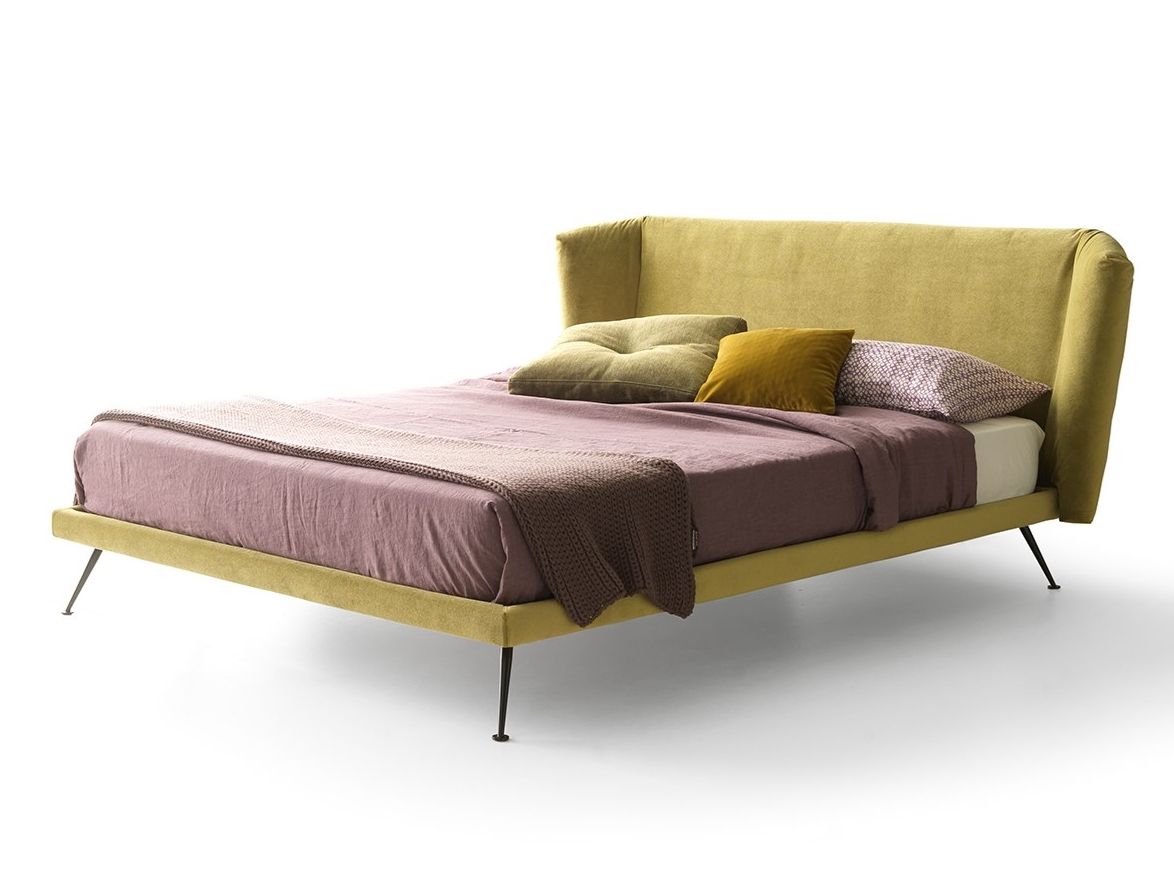 Двуспальная кровать из ткани с мягким изголовьем VALENTINI ARCH-00133411