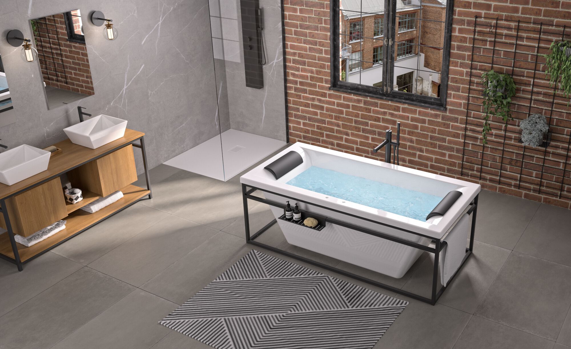 Прямоугольная ванна с гидромассажем Kinedo CHARLESTON ARCH-00152412 - Вид №1