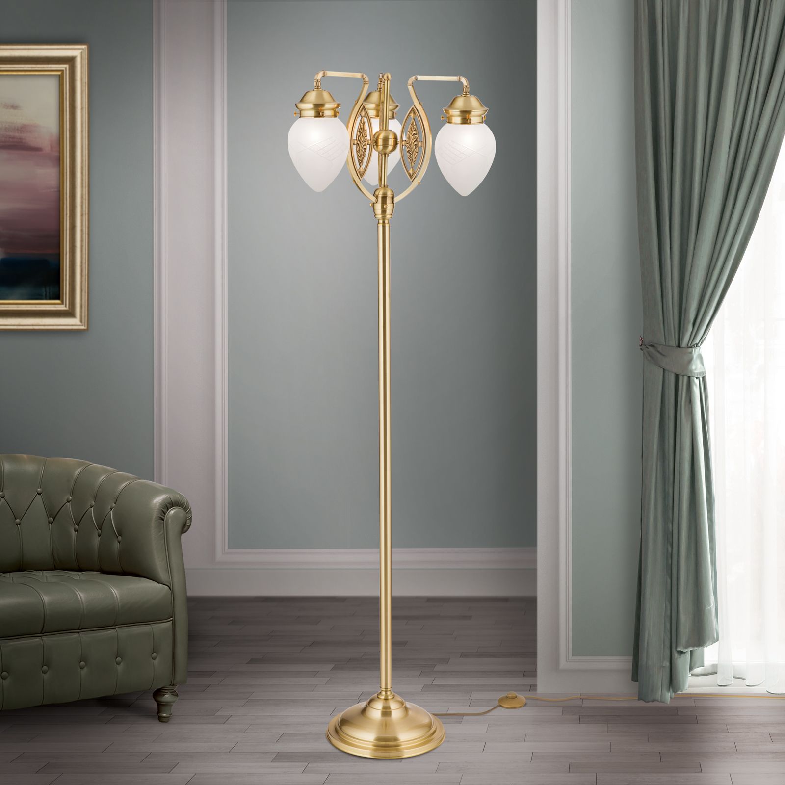 Торшер из латуни и стекла Orion Будапешт ARCH-00060563 - Вид №3