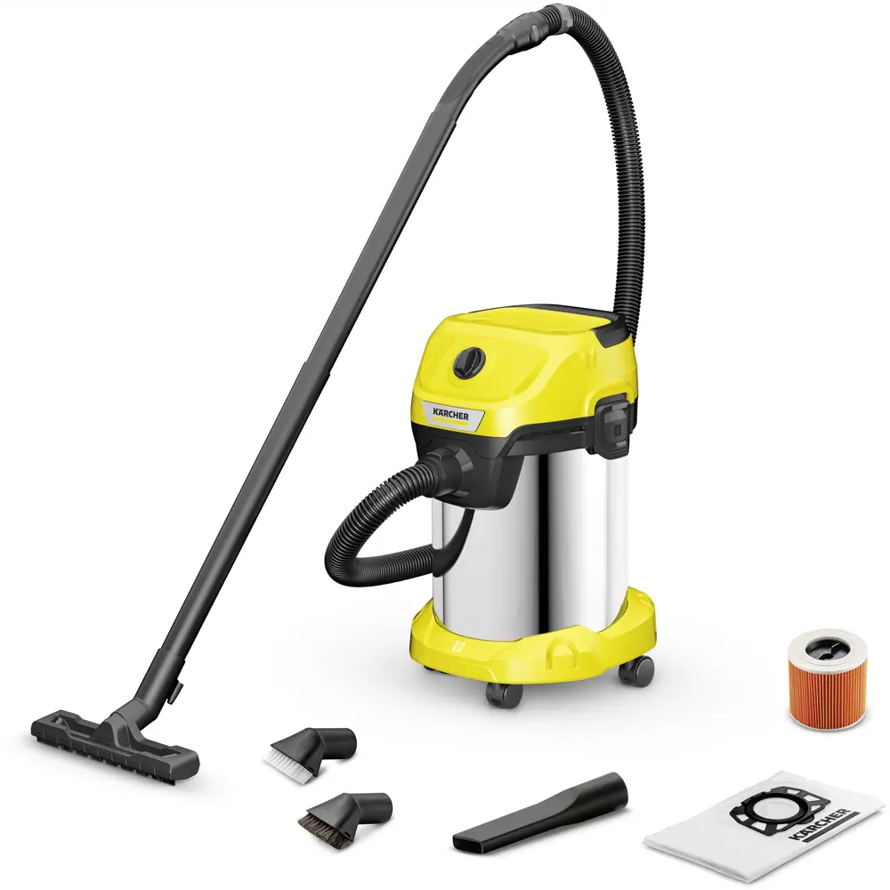 Пылесос строительный Karcher WD 3 S V-19/4/20, 1000 Вт, 19 л 83961545 STLM-2018819 