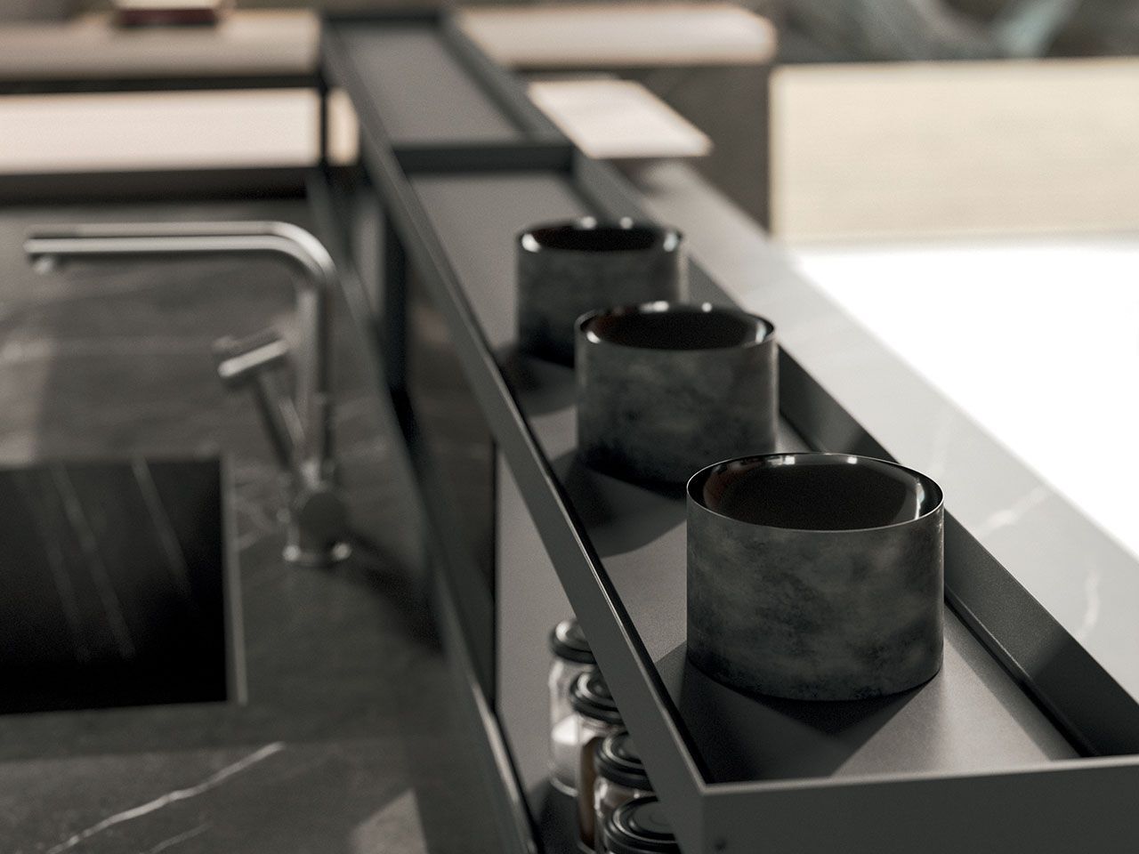 Встроенная кухня с островом Arrital Ak_04 ARCH-00113099 - Вид №1