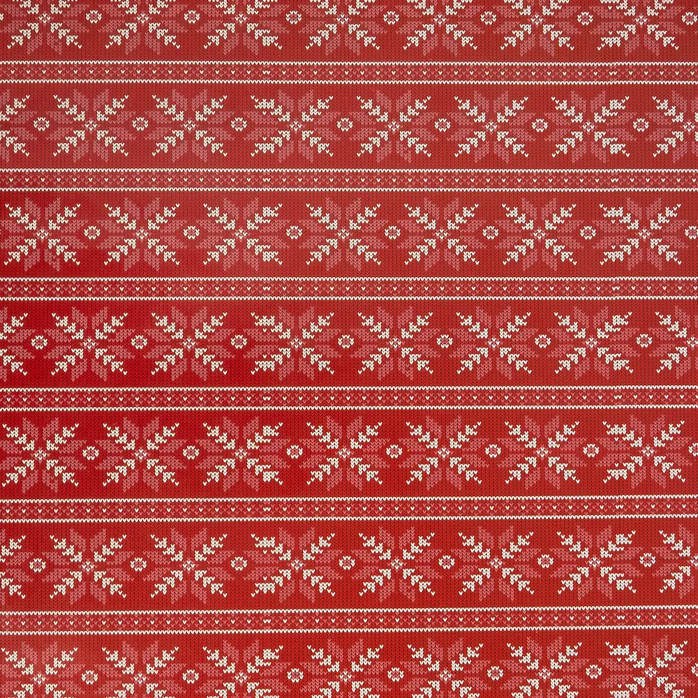 Упаковочная бумага «Новогодний узор» 70 см Симфония STLM-2010367