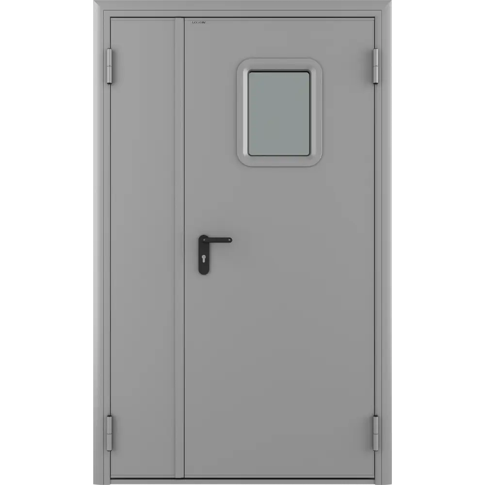 Дверь противопожарная EI60 остекленная 145x205 см правая RAL7035 DOORHAN STLM-2130239