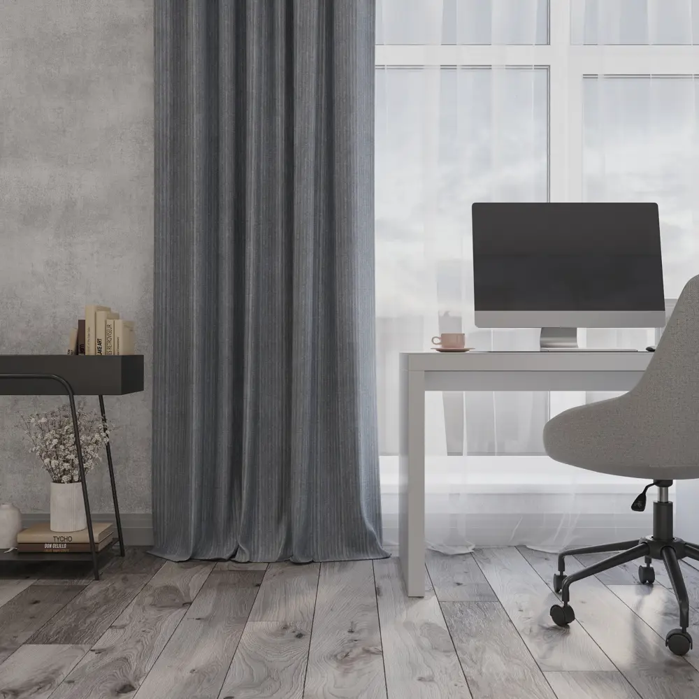 Штора на ленте вельвет 140x260 см цвет серый SEASONS STLM-2061682