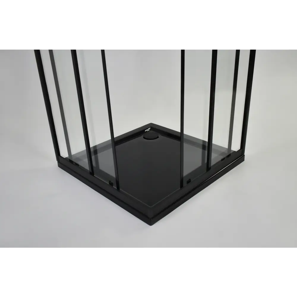 Душевая ширма Метакам Apart Black квадратная 90x90x185см цвет профиля черный раздвижная стекло 4мм прозрачное STLM-2206302 - Вид №7