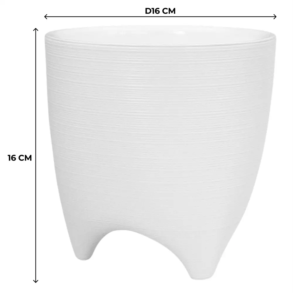 Кашпо Evergreen Design Декоста 16x16x17 см v2.25 л пластик белый STLM-2133521 - Вид №3