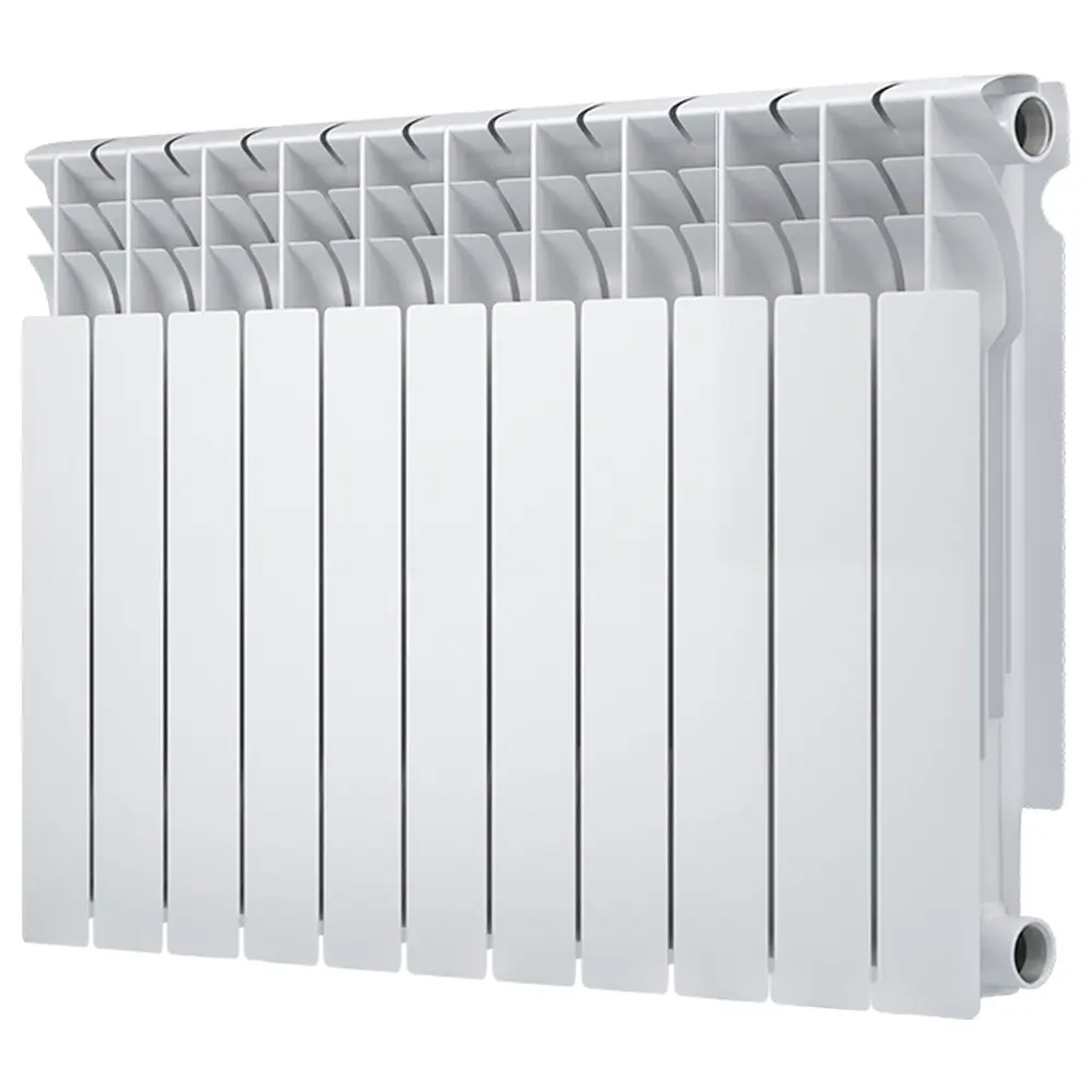 Радиатор секционный Monlan Bimetal 500/80 11 секций боковое подключение биметалл белый STLM-2147176 - Вид №1