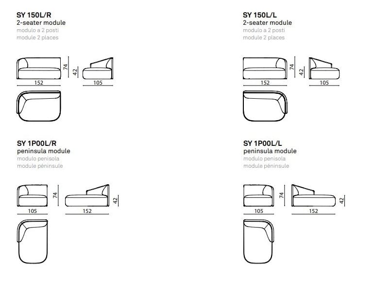 Секционный тканевый диван с полуостровом True Design SIBYLLA ARCH-00027547 - Вид №7