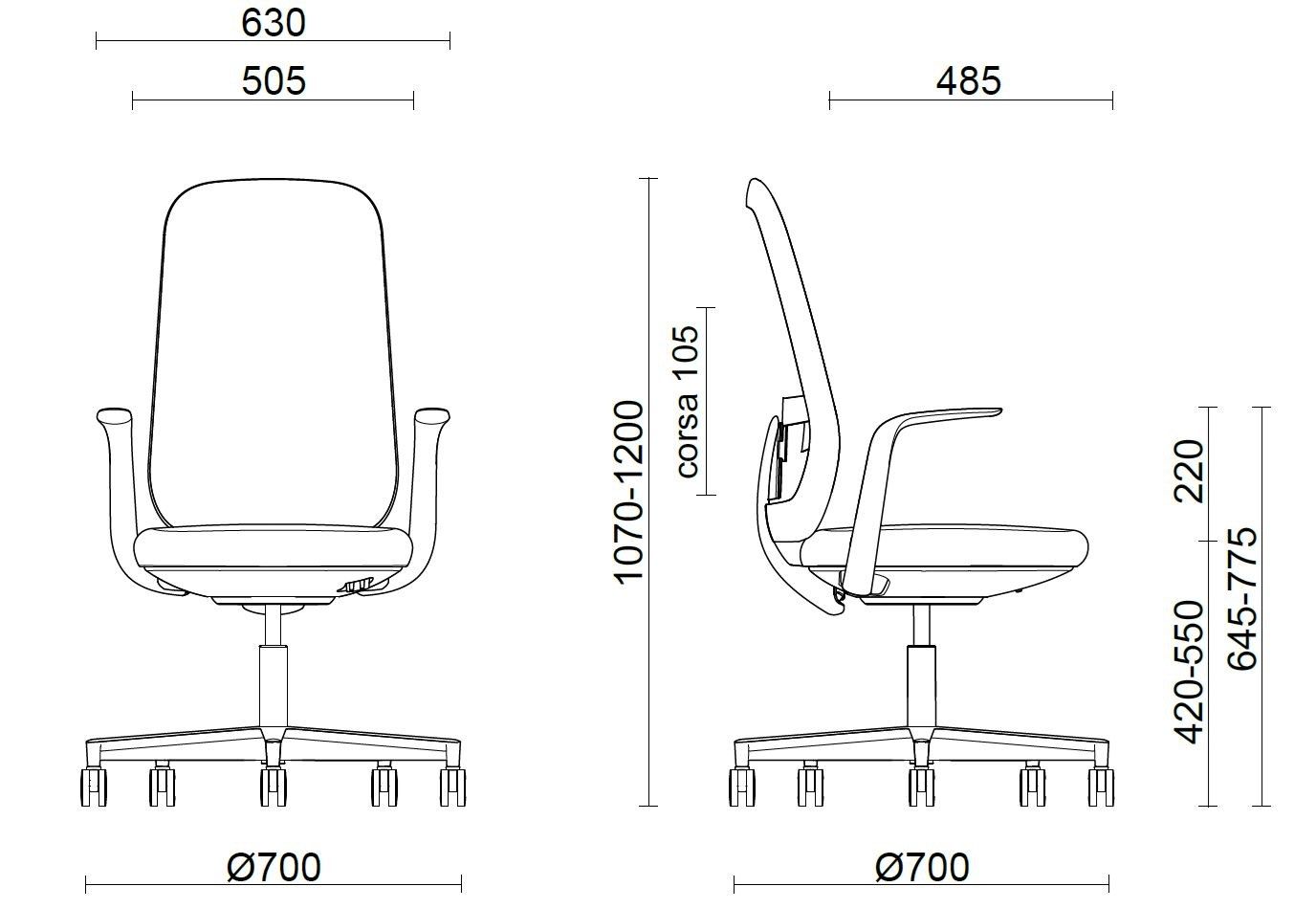 Ткань поворотный операционный офисный стул с подлокотниками Sitland SKATE ARCH-00010713 - Вид №9