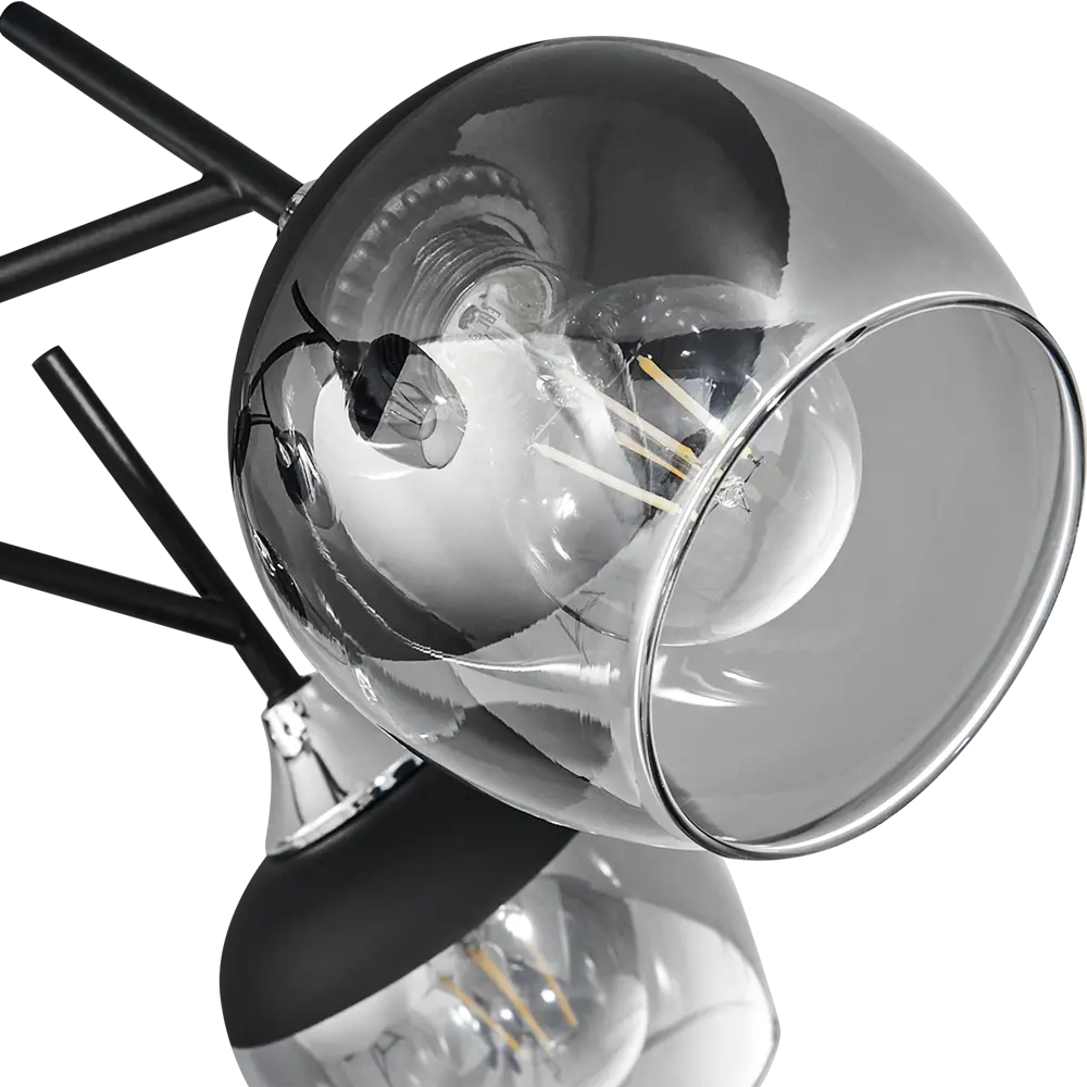 Люстра De Markt «Альфа» — неоклассический подвесной светильник с дымчатым стеклом 82809660 STLM-0036420 - Вид №6