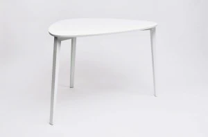 Обеденный стол белый треугольный 122 см Shell TORY SUN SHELL 338619 Белый