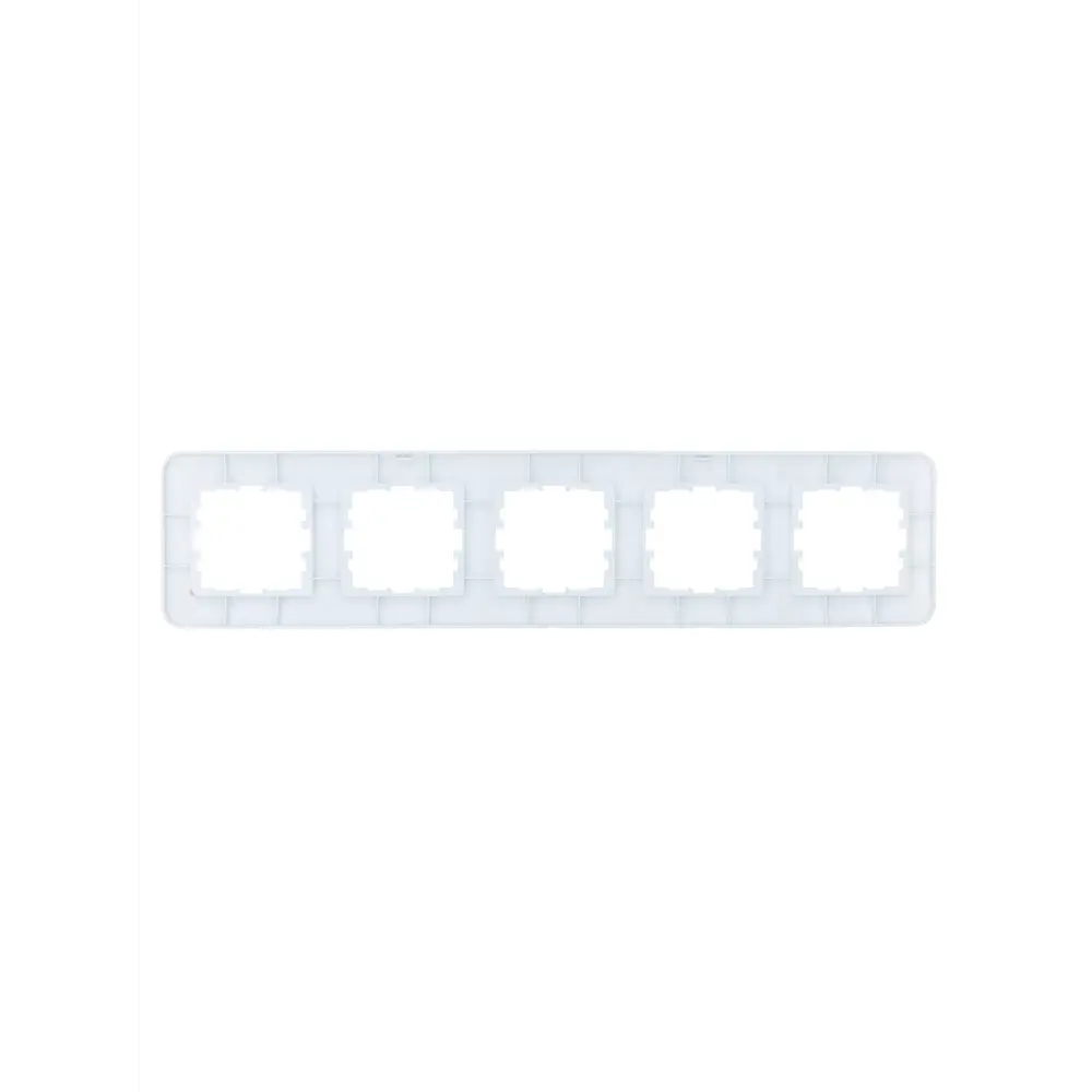 Рамка для розеток и выключателей Lezard Asti 5 постов горизонтальная цвет белый STLM-2099096 - Вид №2