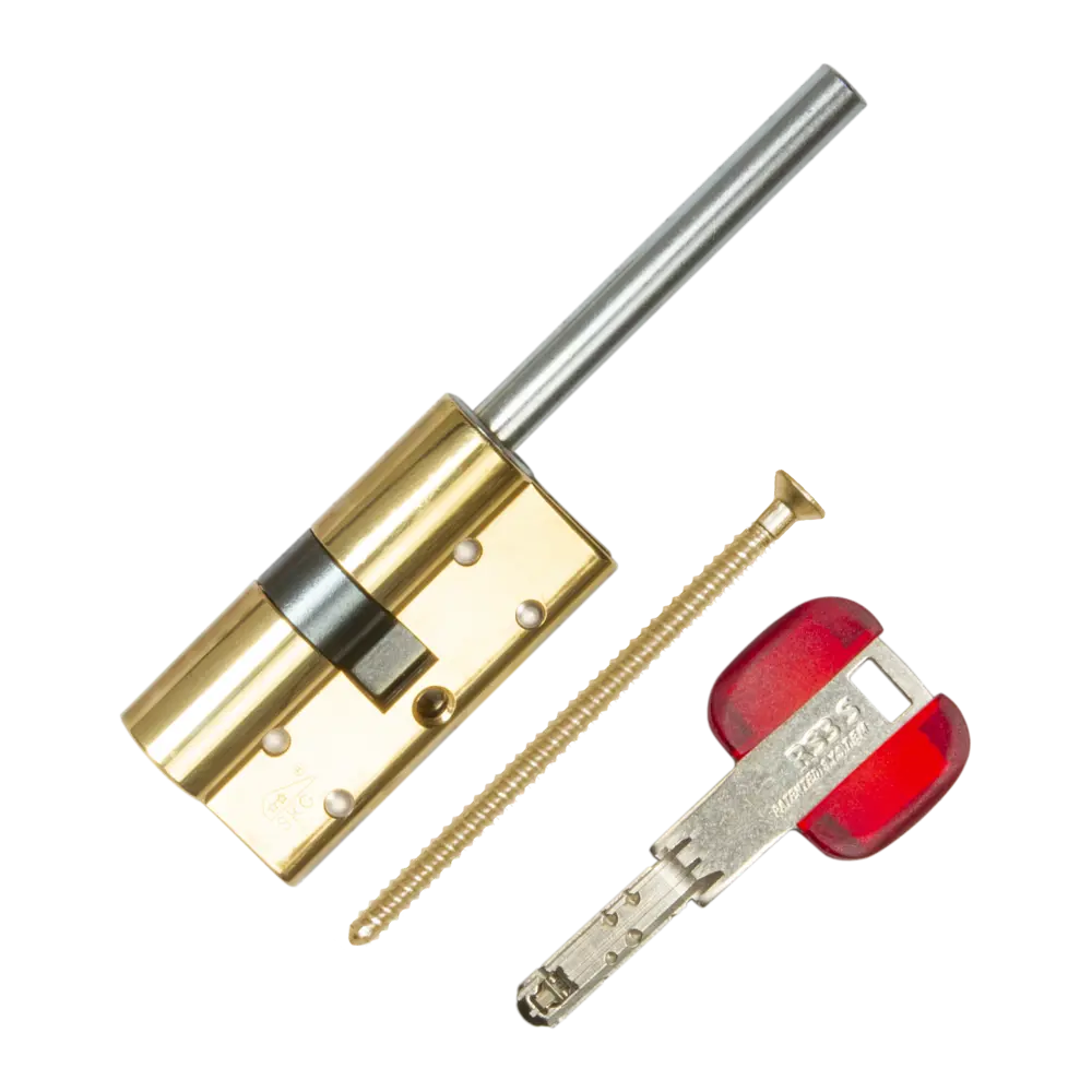 Цилиндр Cisa RS3 OL3S7-12.66, 35x10x25 мм, ключ/шток, цвет латунь, без вертушки STLM-2149370 - Вид №1