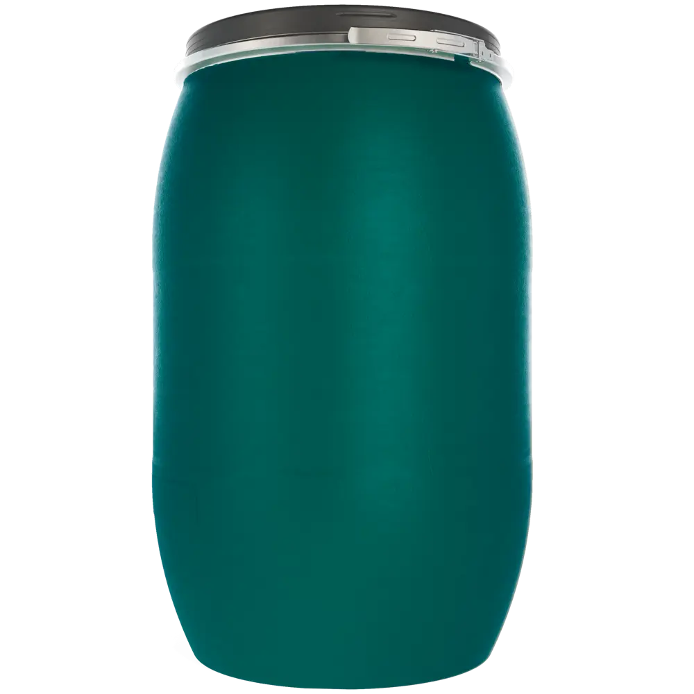 Бочка BEGINIA 127 л зеленая пластиковая с крышкой 89403517 STLM-1573545 - Вид №1