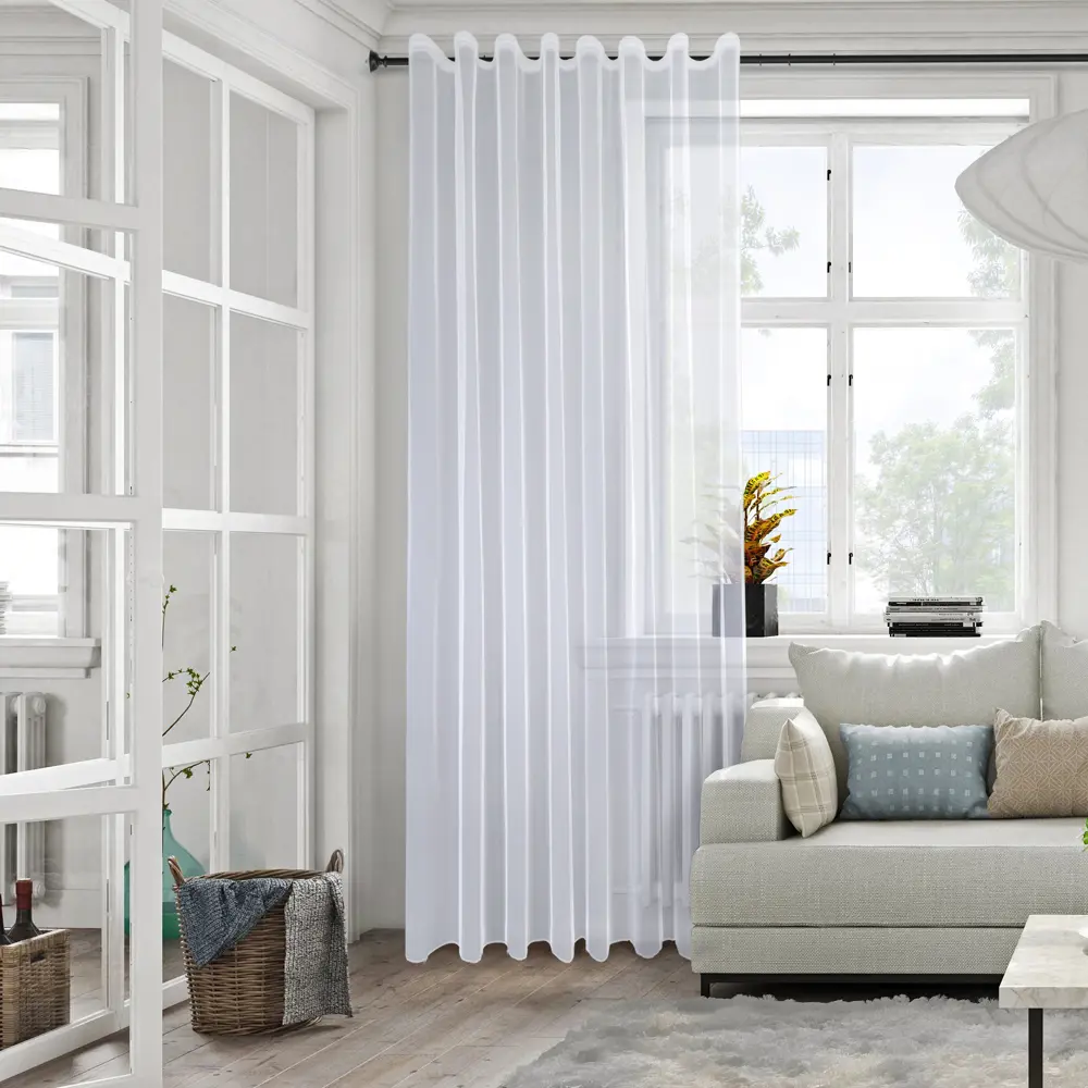 Тюль на ленте Мэдисон 150x280 см цвет белый MIAMOZA STLM-2071058 - Вид №7