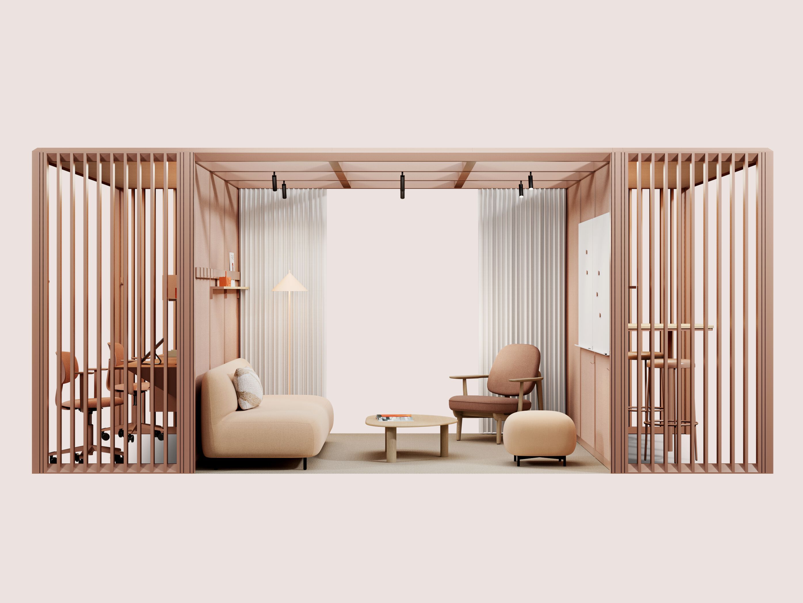 Модульный офисный остров из алюминия и стекла Mute Modular ARCH-00124743