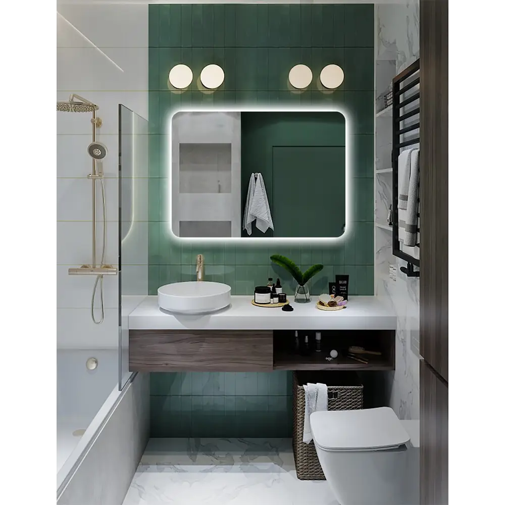 Зеркало Santreyd Singapore с LED-подсветкой и антизапотеванием 80×60 см 89356946 Сингапур STLM-0970145 - Вид №4