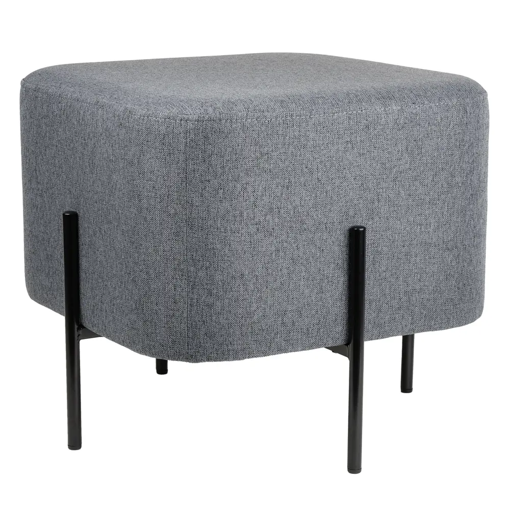 Пуф на ножках рогожка Эрик серый 45x42 см Santreyd STLM-2196521 - Вид №1