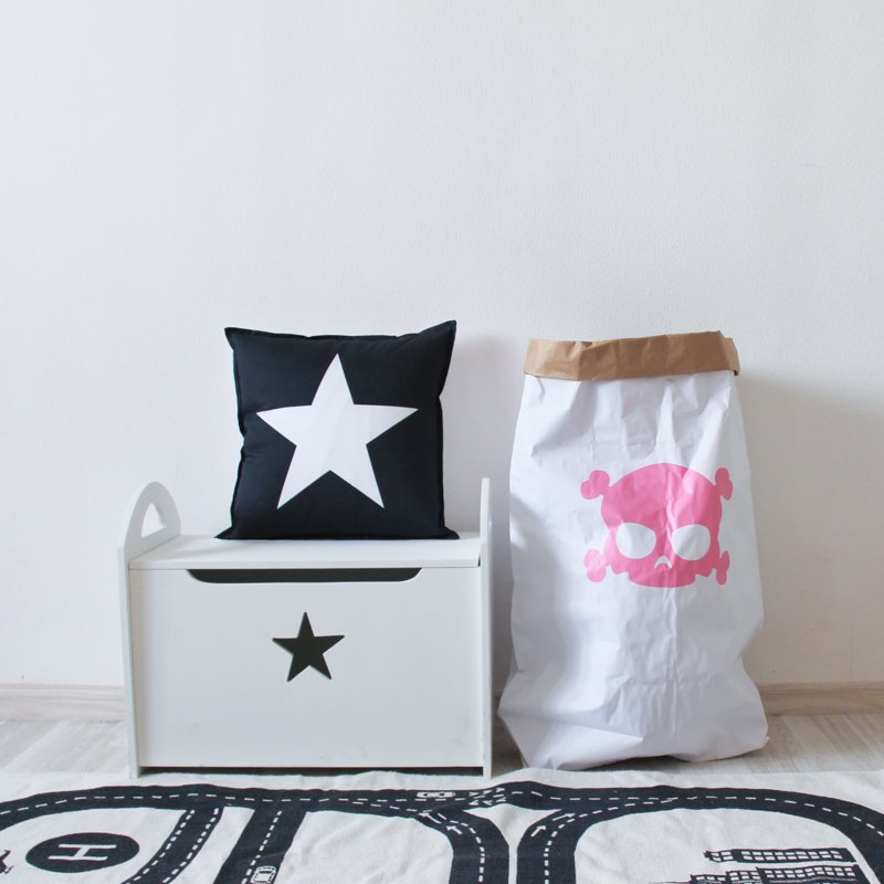 Эко-мешок для игрушек Big Skull из крафт бумаги VAMVIGVAM  282016 Белый;бежевый Santreyd  - Вид №2