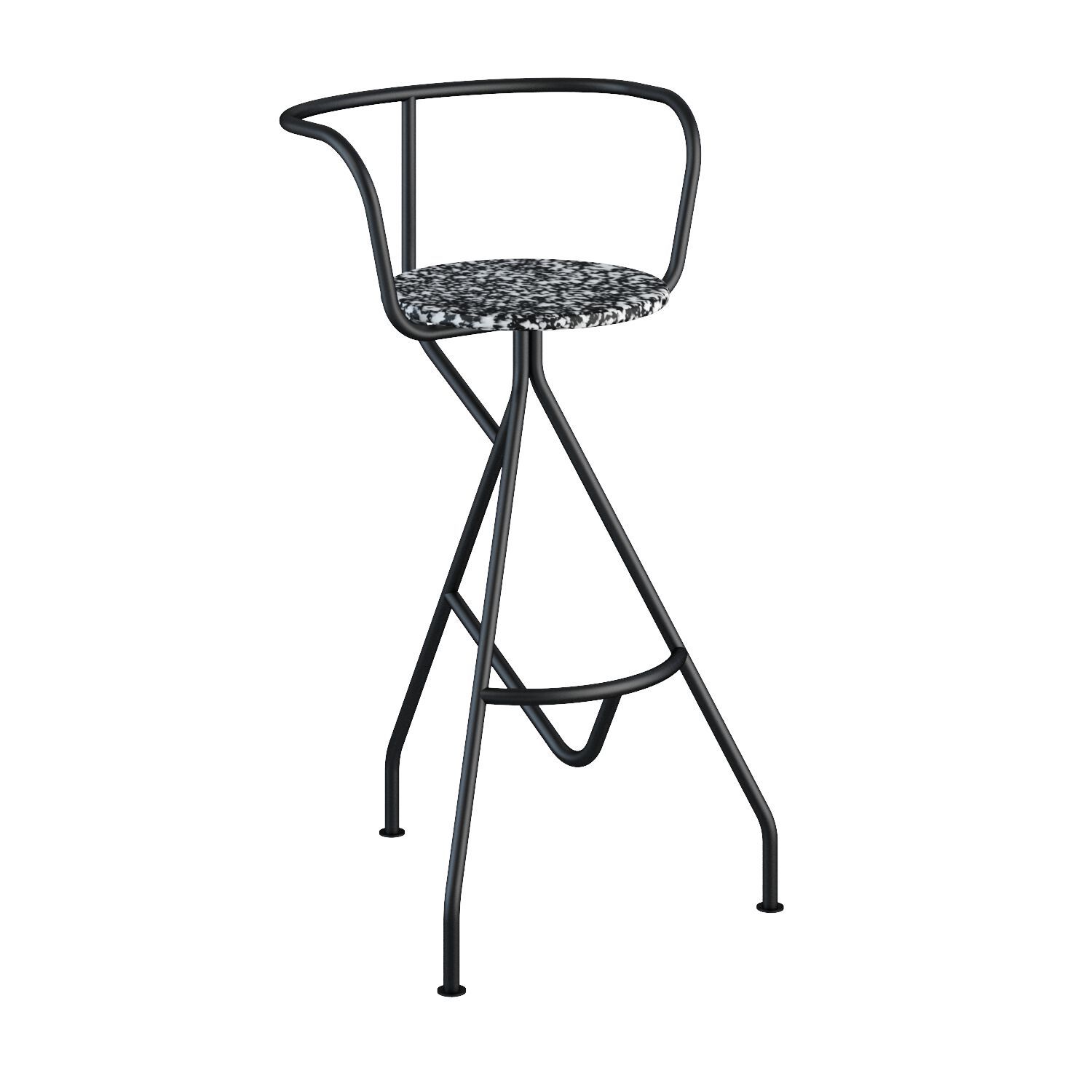 Высокий стальной барный стул с порошковым покрытием Nobonobo Kohti ARCH-00011937