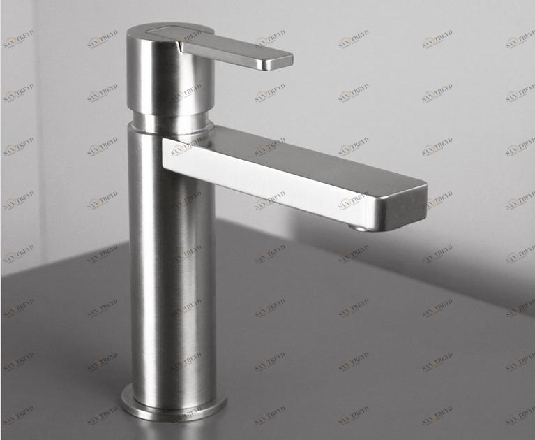 Super Inox Смеситель для раковины, однорычажный, настольный, из нержавеющей стали Exo 0301119x