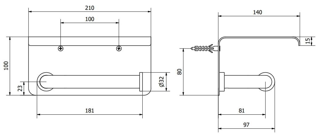 Держатель рулона с крышкой IB мастерская ARCH-00016848 - Вид №1