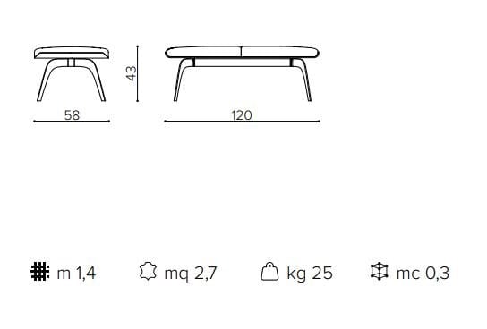 Мягкая скамья True Design Millepiedi ARCH-00089960 - Вид №6