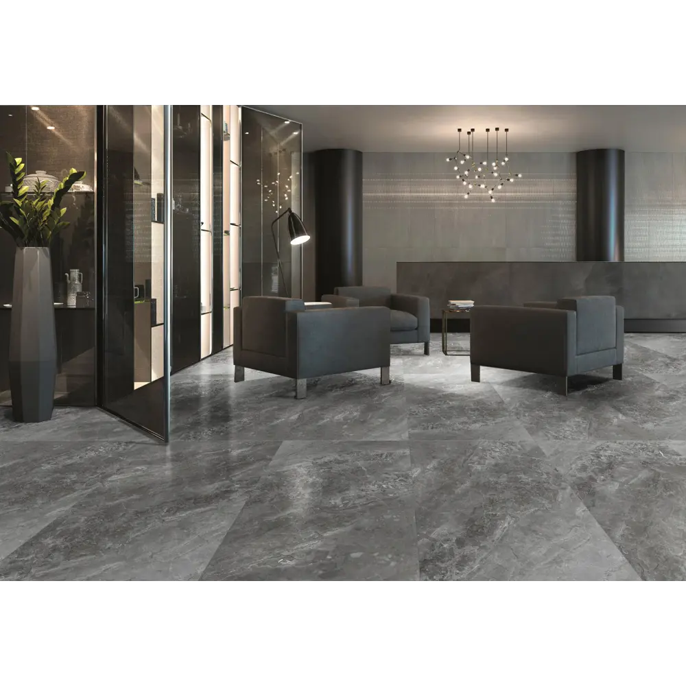 Керамогранит CONCOR Dark Grey 60x120 см для интерьера и фасадов 89356607 STLM-1427562 - Вид №5