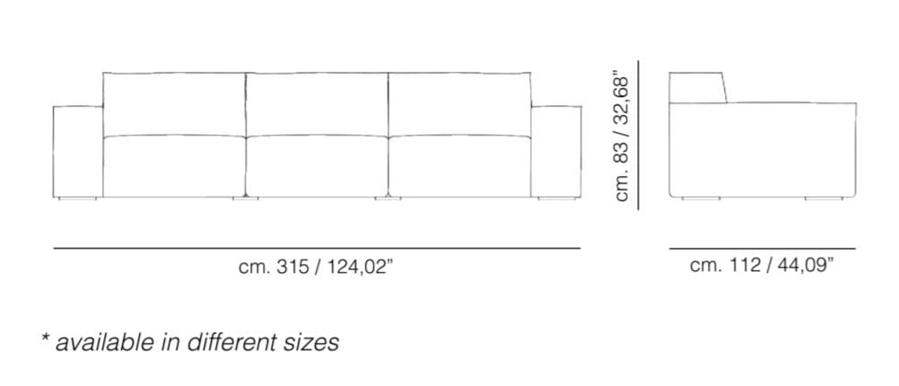 3-местный кожаный диван Mantellassi 1926 Placido ARCH-00138894 - Вид №20