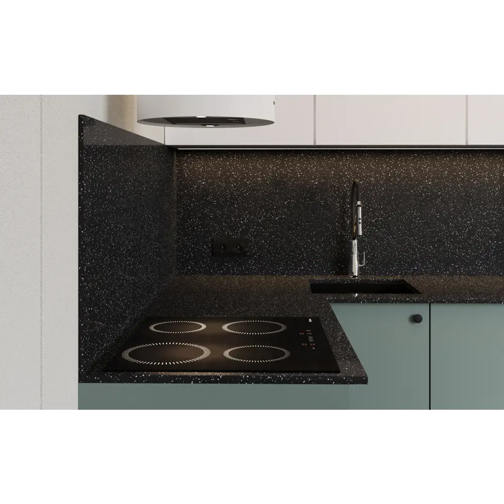 Столешница Найт 240x60x2 см искусственный камень цвет чёрный 84168266 STLM-2189252 Santreyd - Вид №9