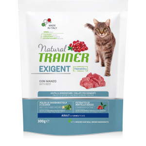 ПР0059540 Корм для кошек TRAINER Natural Exigent для привередливых, говядина сух. 300г NATURAL TRAINER