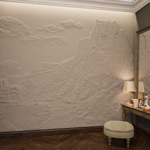 Трехмерная декоративная гипсовая панель