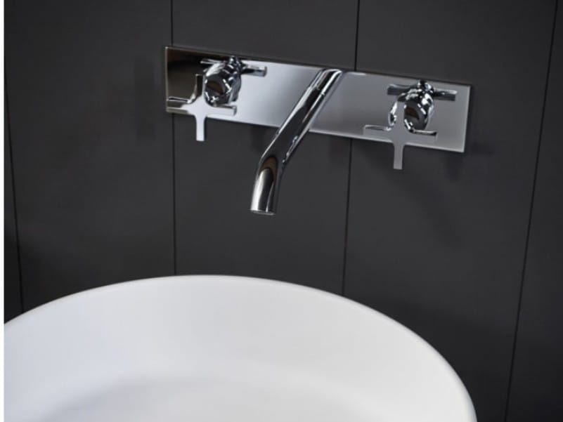 Латунный настенный смеситель для раковины с 3 отверстиями Agape Memory ARCH-00081383