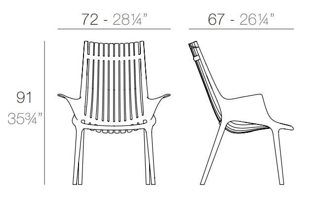 Садовое кресло с подлокотниками Vondom Ибица ARCH-00050197 - Вид №7