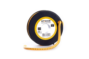 16240148 Кабель-маркер 8 для провода сеч.2,5мм, желтый, CBMR25-8 39105 STEKKER